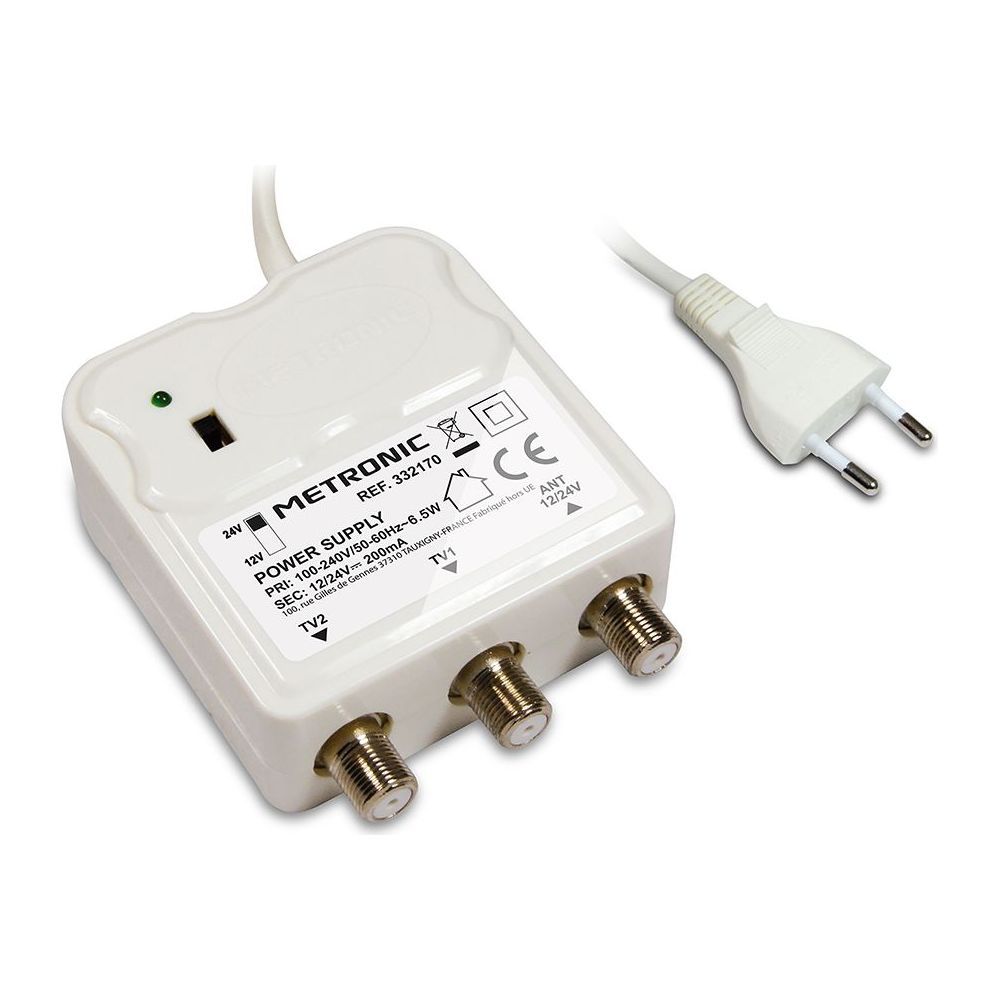 Amplificateur TV Metronic 12/24V Alimentation