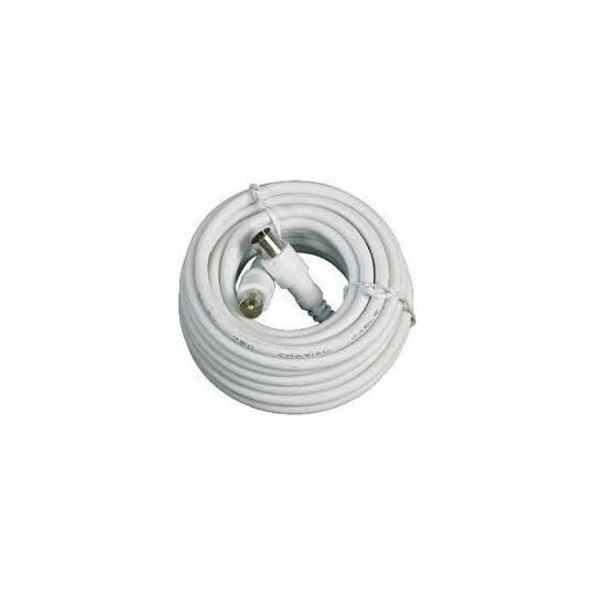 TV Cable Extension 5m M/F + Adapter M/M - White