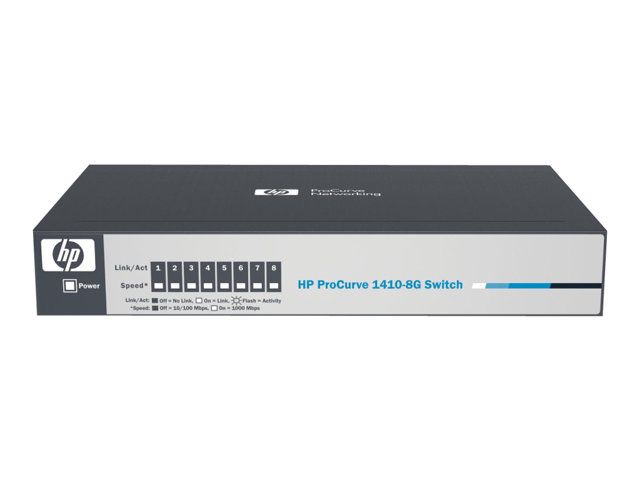 HP OfficeConnect 1410 8G Switch - Unmanaged - 8 x 10/100/1000 - Desktop, Wall Mount