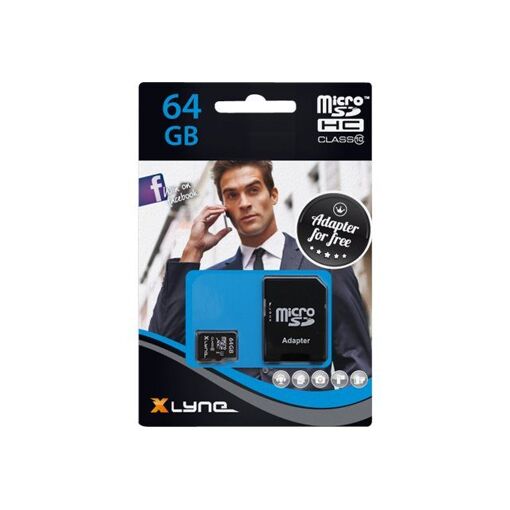 XLyne MicroSDXC Card - 64GB, Class 10 (SD Adapter Included)