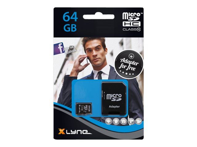 XLyne MicroSDXC Card - 64GB, Class 10 (SD Adapter Included)