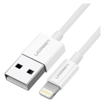 Ugreen 2m USB 2.0 Lightning Cable, 5V/2.4A, White