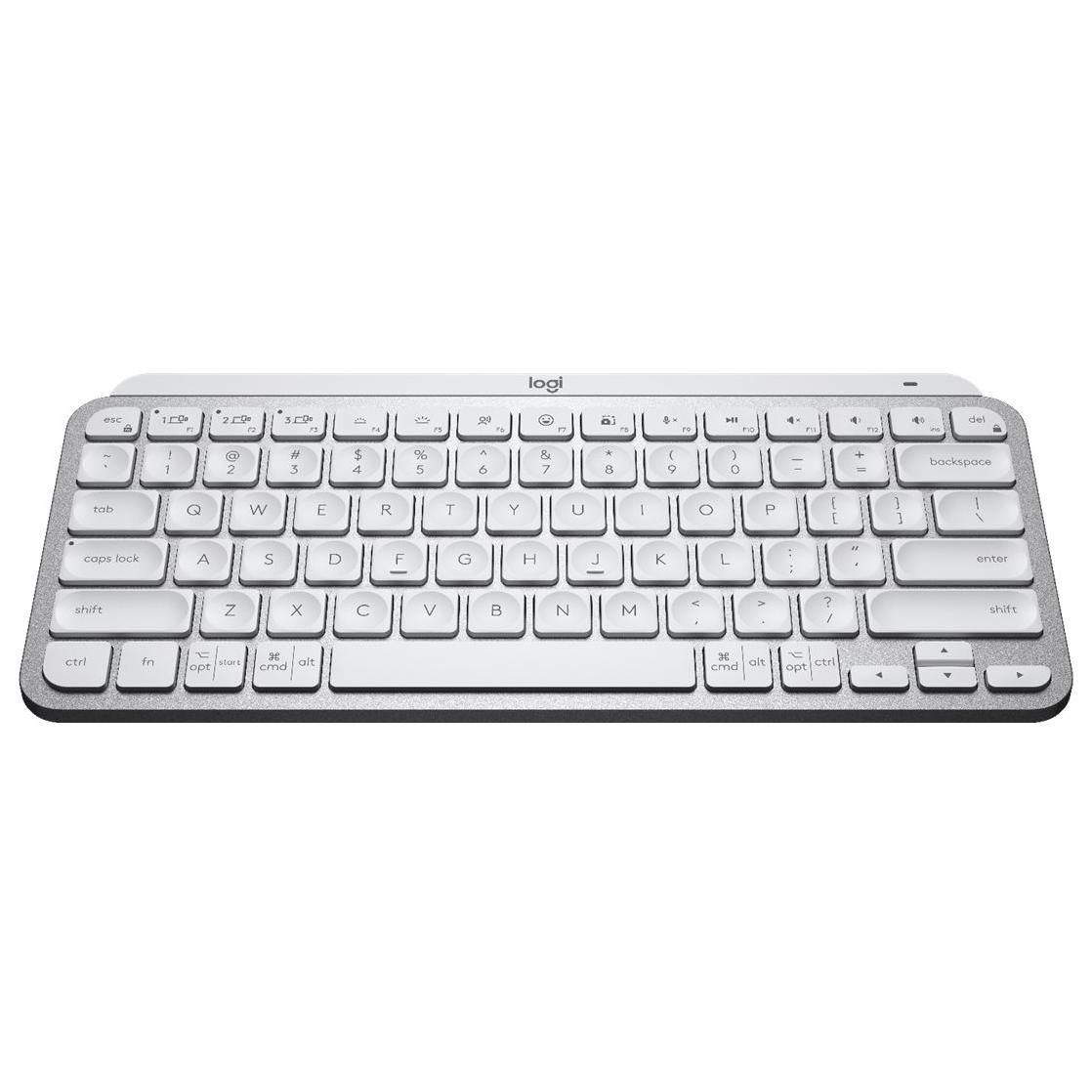 Logitech MX Keys Mini Wireless Keyboard - Nordic (Danish/Finnish/Norwegian/Swedish) - Pale Grey