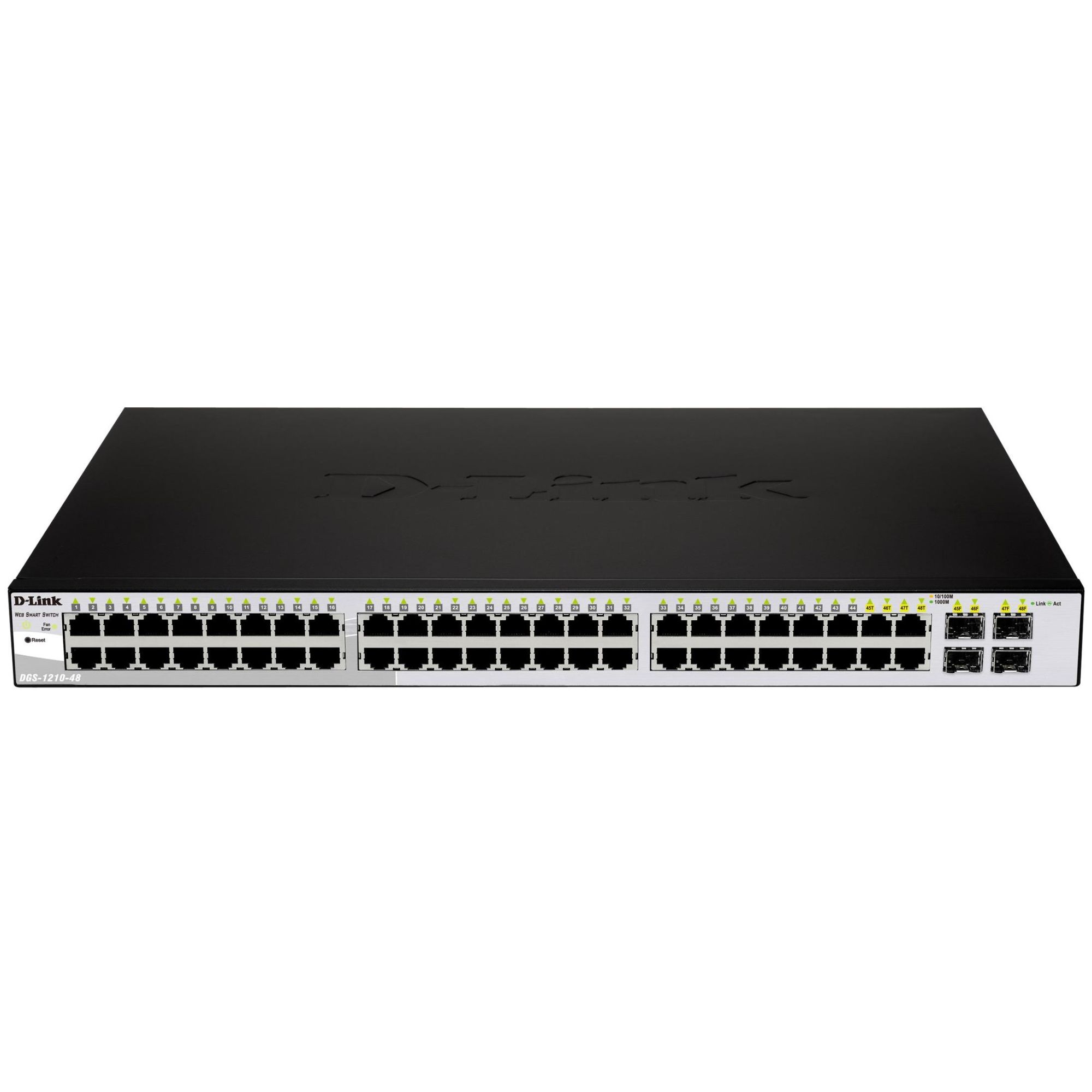D-Link Web Smart DGS-1210-48 - Switch - Managed - 48 x 10/100/1000 + 4 x Shared SFP - Desktop