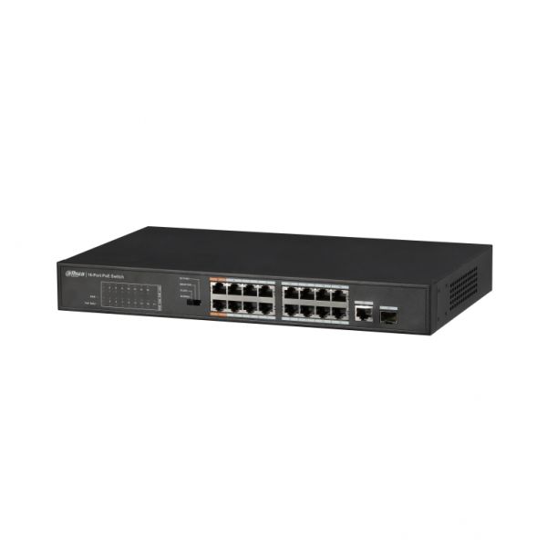 Dahua Technology PFS3117-16ET-135 Network Switch, L2 Fast Ethernet (10/100) with Ethernet Power Supply (PoE)