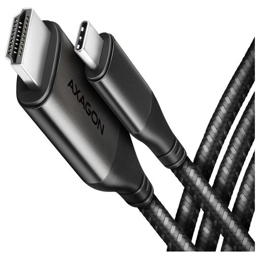 Axagon 1.8m USB Type-C to HDMI Cable and Adapter - Black