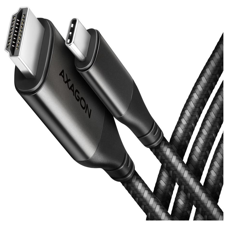 Axagon 1.8m USB Type-C to HDMI Cable and Adapter - Black