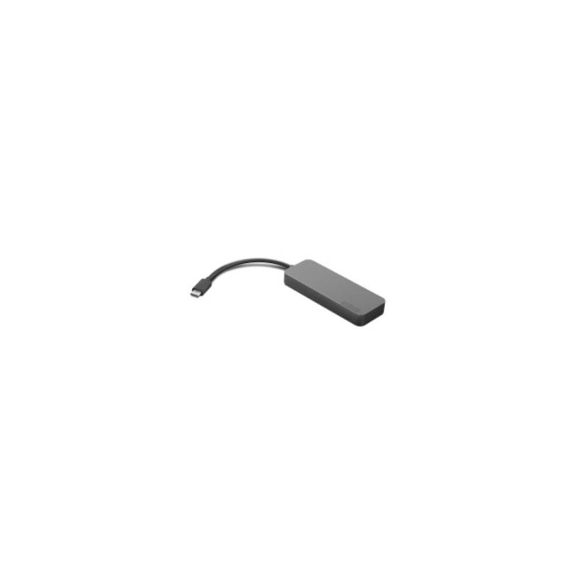 Hub Lenovo USB-C 4 en 1, Gris