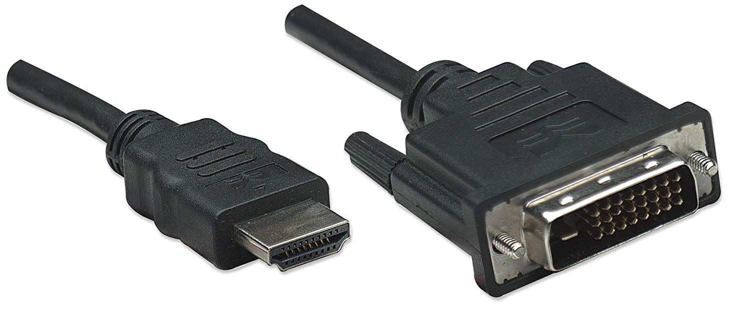 IC Intracom HDMI to DVI-D 24+1 Cable, 1m, Black, Dual Link