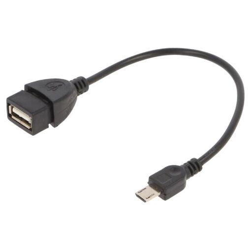 ADNAuto USB 2.0 Cable - A Female to B Micro Male, 0.15m - Black