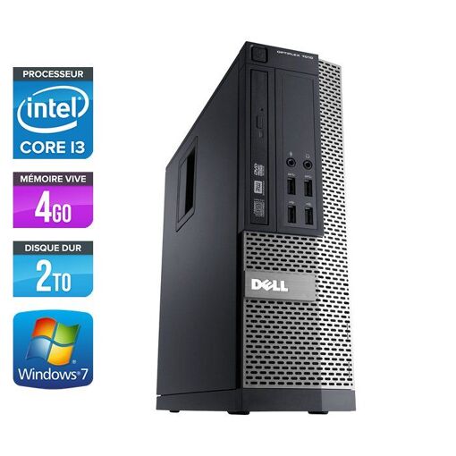Dell Optiplex 790 SFF - Procesador Intel Core i3-2120, 3,30 GHz - 4 GB de RAM - Disco duro de 2 TB - Gravador de DVD - Ethernet Gigabit - Windows 7 Profesional