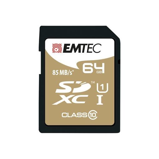 Dexxon EMTEC Gold+ 64GB SDXC Class 10 Flash Memory Card