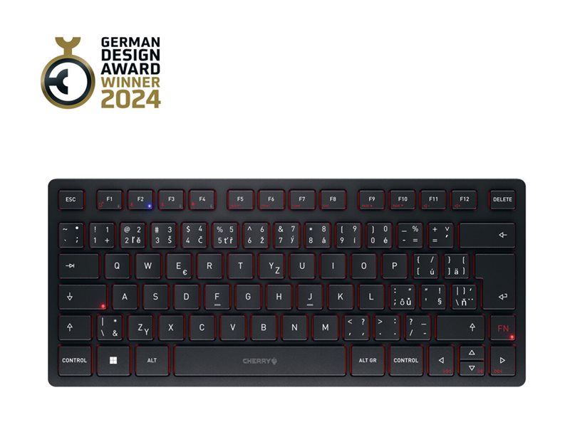 Cherry KW 9200 Mini Wireless Keyboard - Czech, Cherry SX Switch - Black