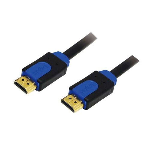 Câble HDMI LogiLink CHB1105, 5 m, Bleu/Noir