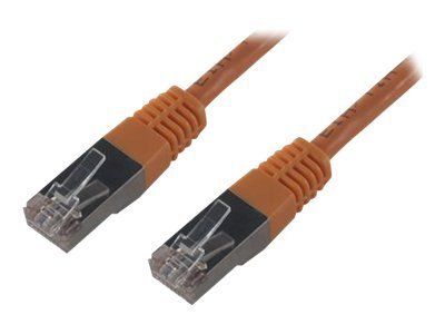 MCL Cat6 Twisted Pair Cable, 2m, RJ-45 Male to RJ-45 Male, Shielded, Orange