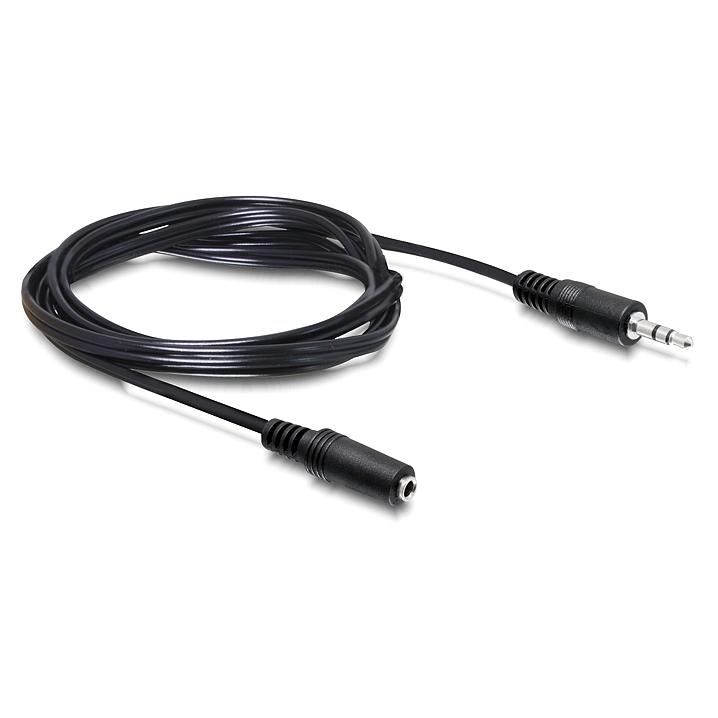 Delock Audio Cable Extension - 3.5mm Stereo Male to Female - 3m - Black