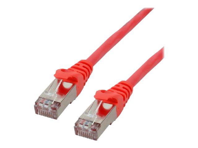 MCL Network Cable - 2m, RJ-45 (M) to RJ-45 (M), 6mm, SFTP, CAT 8.1, Halogen & Hook Free - Red