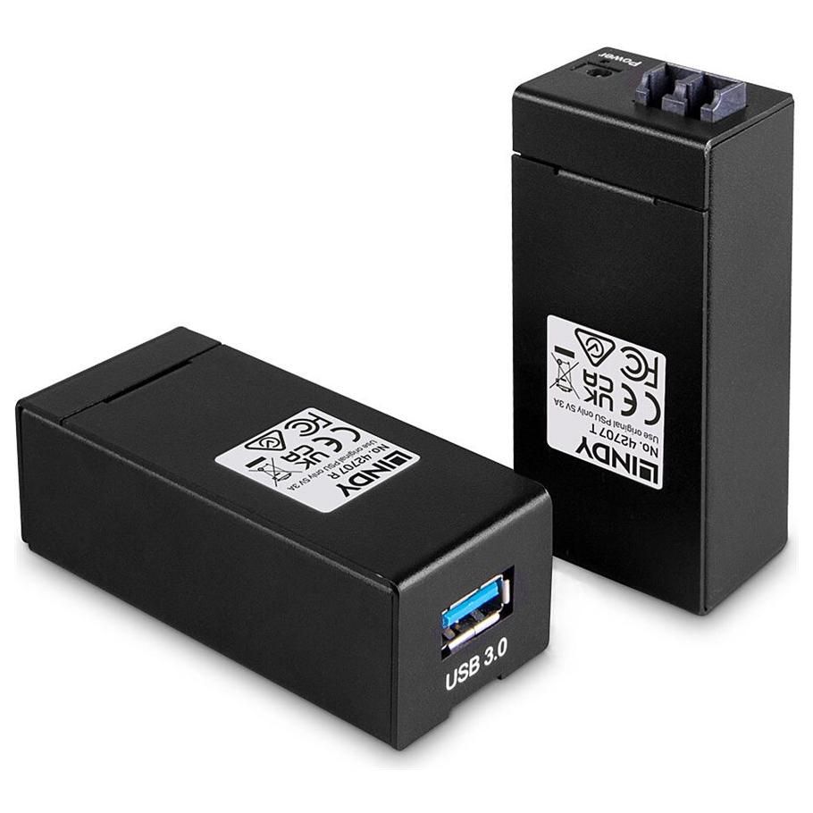 Extensor óptico USB 3.1 Gen1 de Lindy (transmisor y receptor)