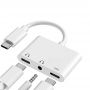 Adaptateur Connectland USB-C vers jack 3,5 mm avec audio et charge Type C