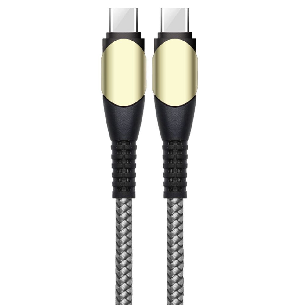 E.F.Connection USB-C to USB-C Rapid 60W Cable - Reinforced Nylon 1M Grey