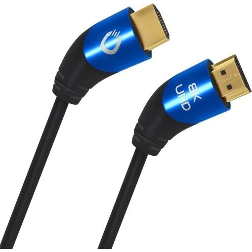 Câble HDMI Oehlbach Shape Magic Noir (2 m) - UHD 4K/8K, HDR, ARC, Conducteurs en cuivre