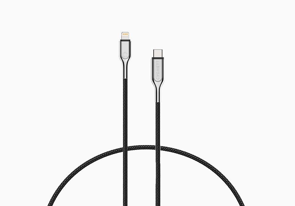 Cygnett Armoured USB-C to Lightning Cable 12W, 1m (Black)