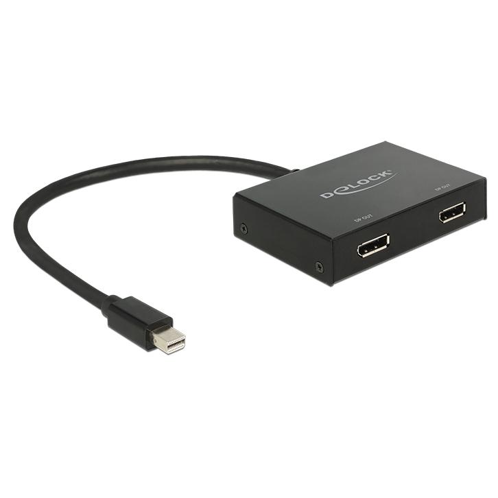 DeLock Mini DisplayPort Splitter Cable 0.3m Black