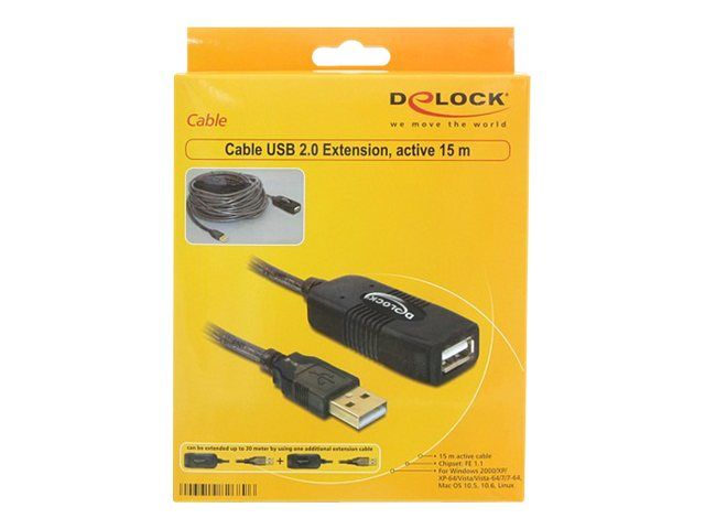 Delock 15ft USB 2.0 Active Cable