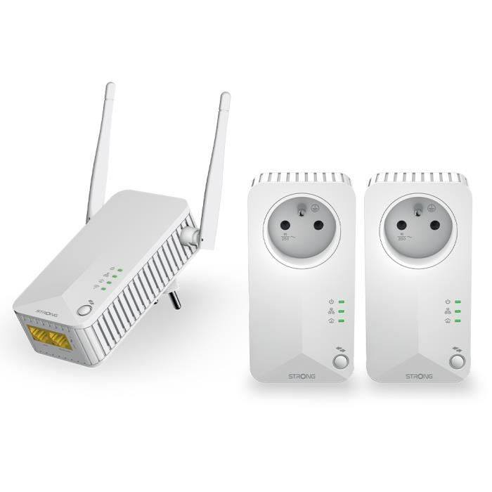 Strong Triple Pack: 2 x 600 Mbps Ethernet Adapters + 1 x Wi-Fi 600 Mbps Adapter