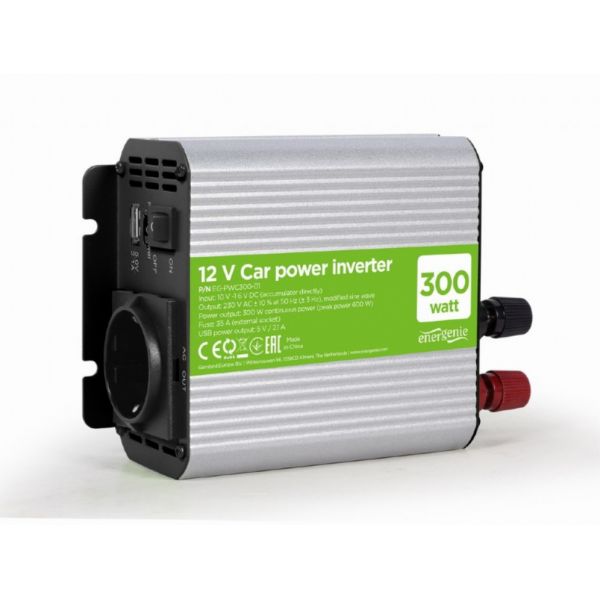 Gembird 300W Car Power Adapter & Inverter
