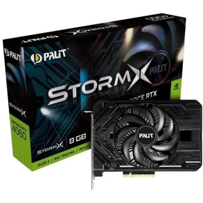 Palit GeForce RTX 4060 StormX Graphics Card - 8GB GDDR6 - PCIe 4.0 - 3x DisplayPort, HDMI