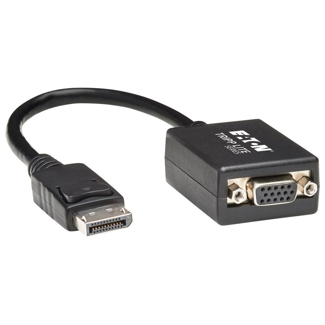 Tripp Lite 0.5ft DisplayPort to VGA Cable, Black
