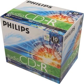 Philips CD-R 700MB 52x Jewel Case - Pack of 10