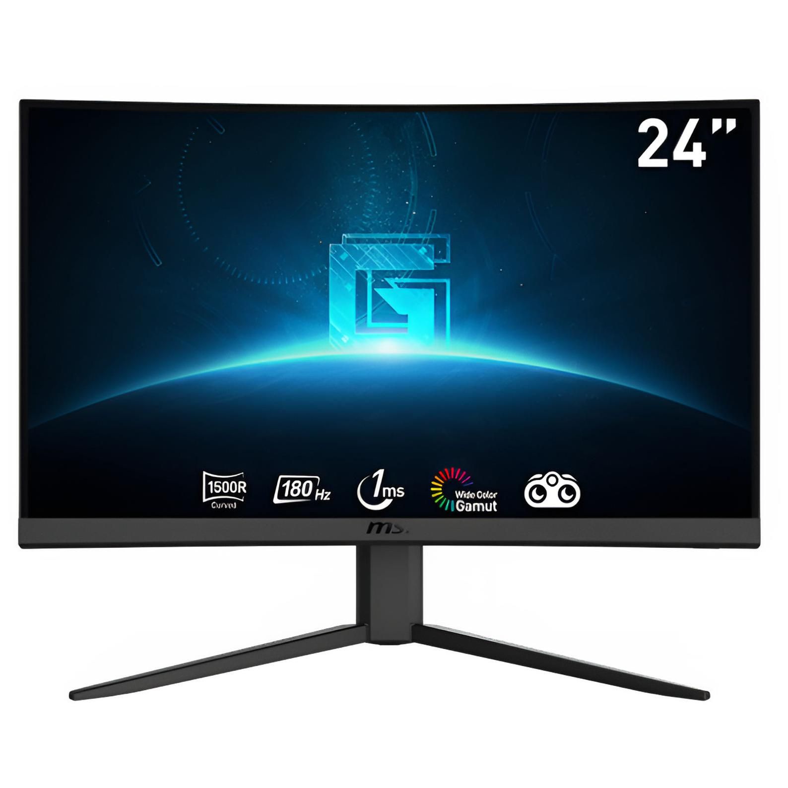 MSI G24C4 E2 - Gaming LED Monitor - 24" Curved - Full HD 1080p @ 180Hz - VA - Black