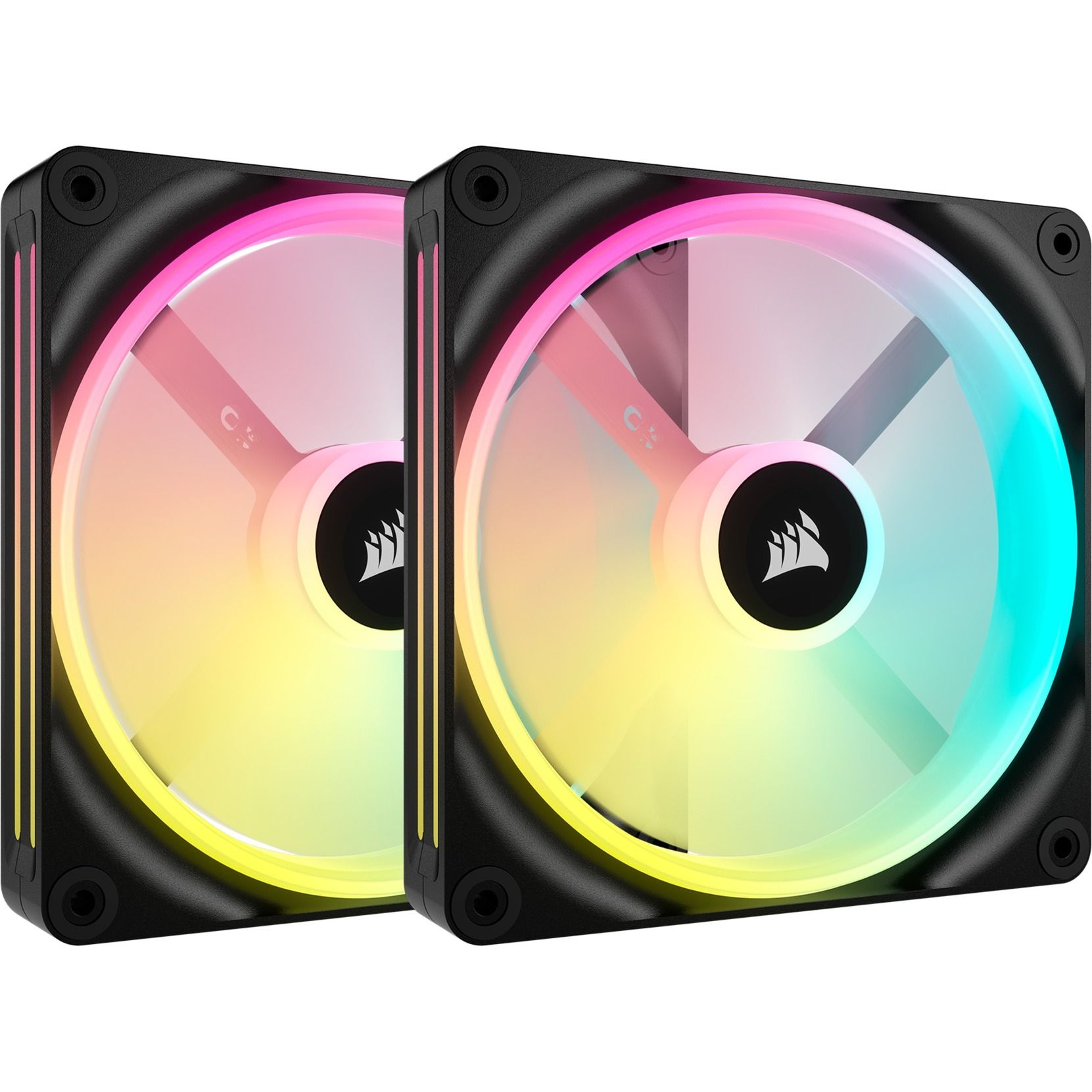 Corsair iCUE Link QX140 RGB Series PWM Fan, 2-Pack with RGB Lighting