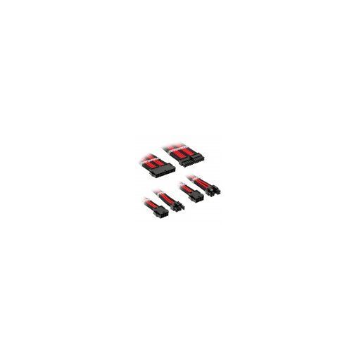 Kolink Core Braided Cable Extension Kit - Jet Black/Racing Red