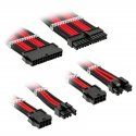 Kit de extensión de cable trenzado Kolink - Negro jet/Rojo carrera