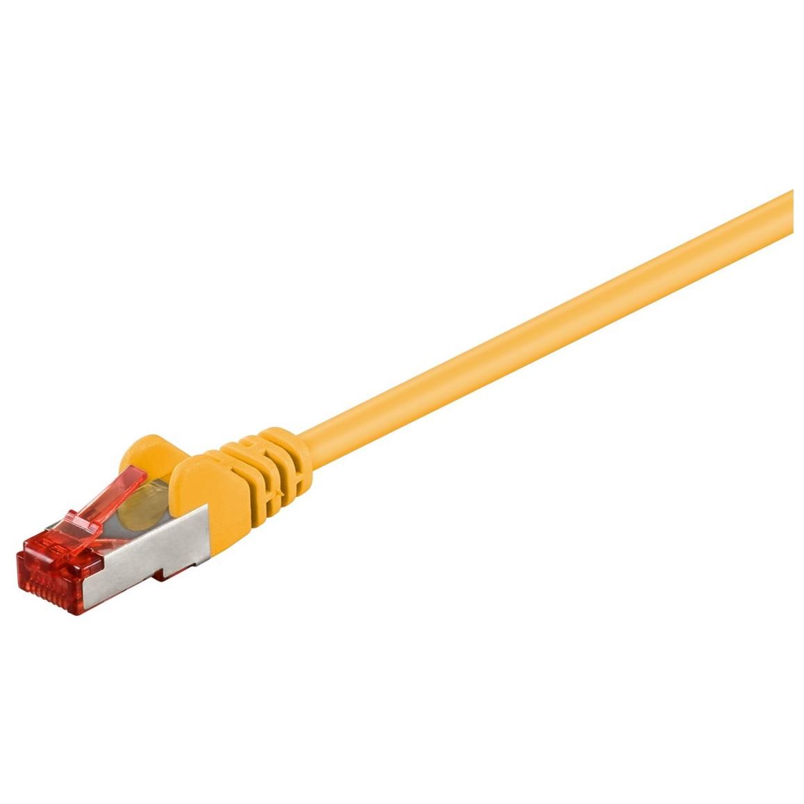 Cable de red Wentronic Goobay - 3 m, Cat 6, RJ-45 (M) a RJ-45 (M), pares de hoja de metal (PMF), amarillo