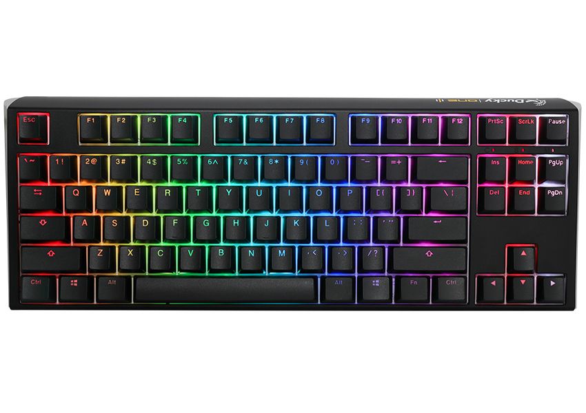 Ducky One 3 Classic TKL Mechanical Keyboard, USB, RGB LED Backlighting, Black and White