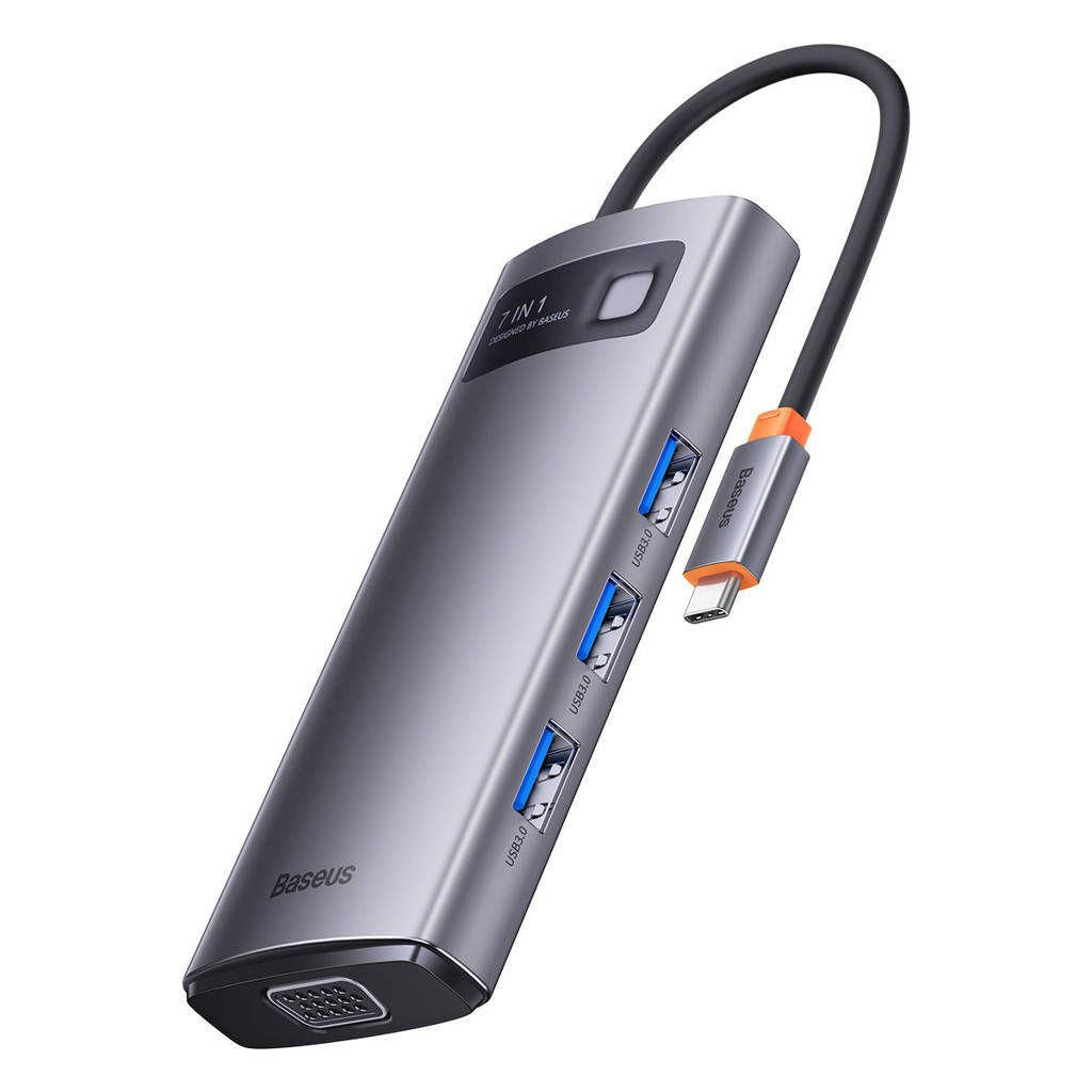 Baseus StarJoy 7-in-1 USB-C 3.0 Docking Station (Gray)