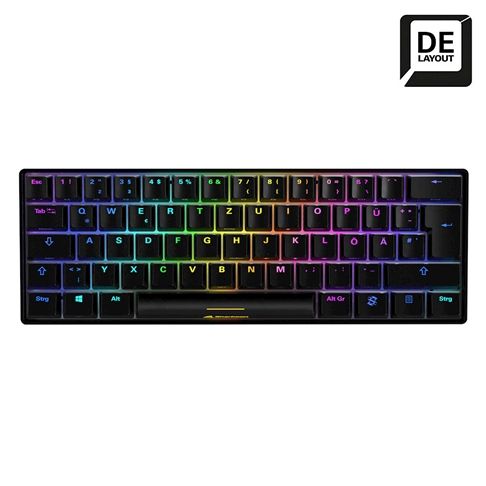Sharkoon Skiller SGK50 S4 Gaming Keyboard, USB, QWERTZ Layout, Mechanical Switches, Black