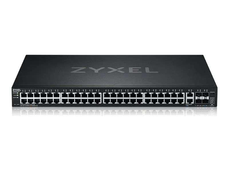 ZyXEL XGS2220-54 - Managed Switch - L3 Access, NebulaFLEX Cloud - 48 Gigabit Ethernet + 6 10G Uplink Ports - Desktop, Rack-Mountable