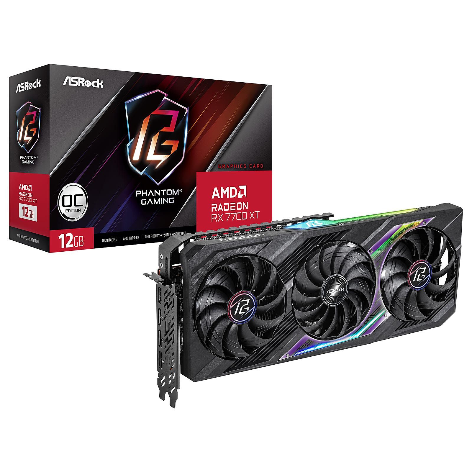 ASRock Radeon RX 7700 XT Phantom Gaming 12GB, 12288MB GDDR6