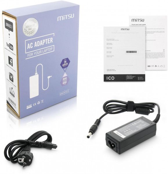 Mitsu 20V 2A Notebook Charger (5.5x2.5mm) - MSI, Medion, Lenovo and More