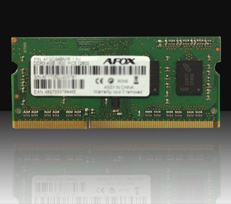 AFOX SO-DIMM DDR3 RAM 8GB 1600MHz LV 1.35V (1x8GB, 1600MHz, DDR3, SO-DIMM)