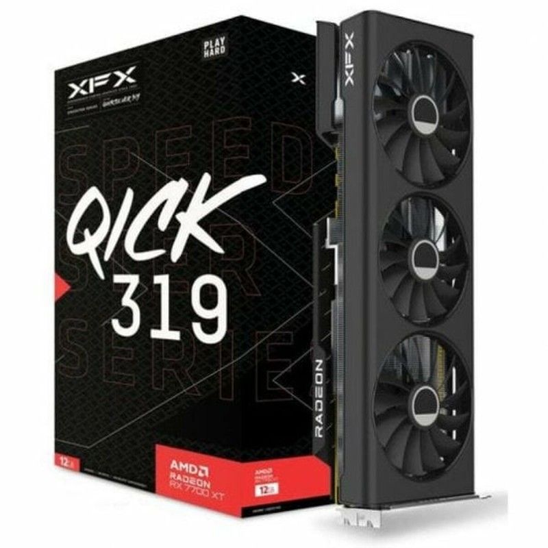 XFX Speedster QICK 319 Black Edition AMD Radeon RX 7700 XT 12GB GDDR6