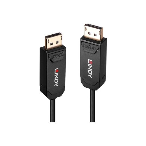 Cable Lindy DisplayPort - 30 m, 8K60Hz, Negro
