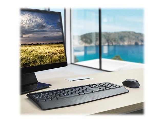 Logitech Wireless Combo MK345 Keyboard and Mouse Set, 2.4GHz, UK Layout