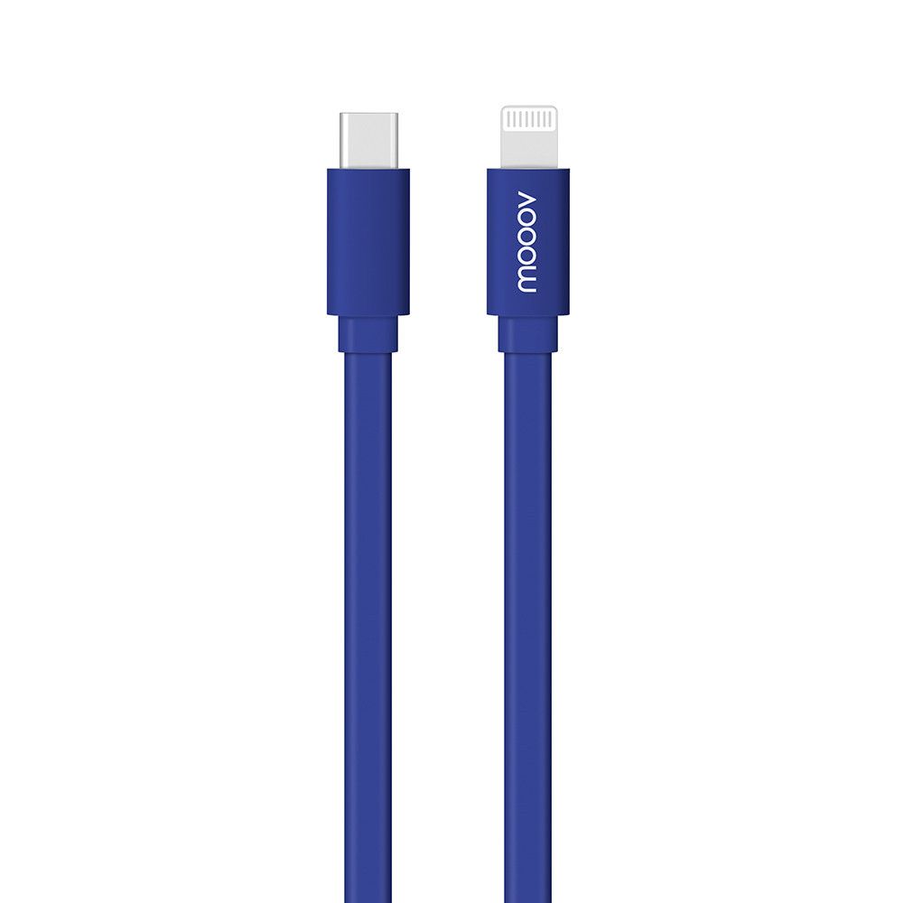 Mooov MFI / USB-C Flat Cable 1m - Midnight Blue