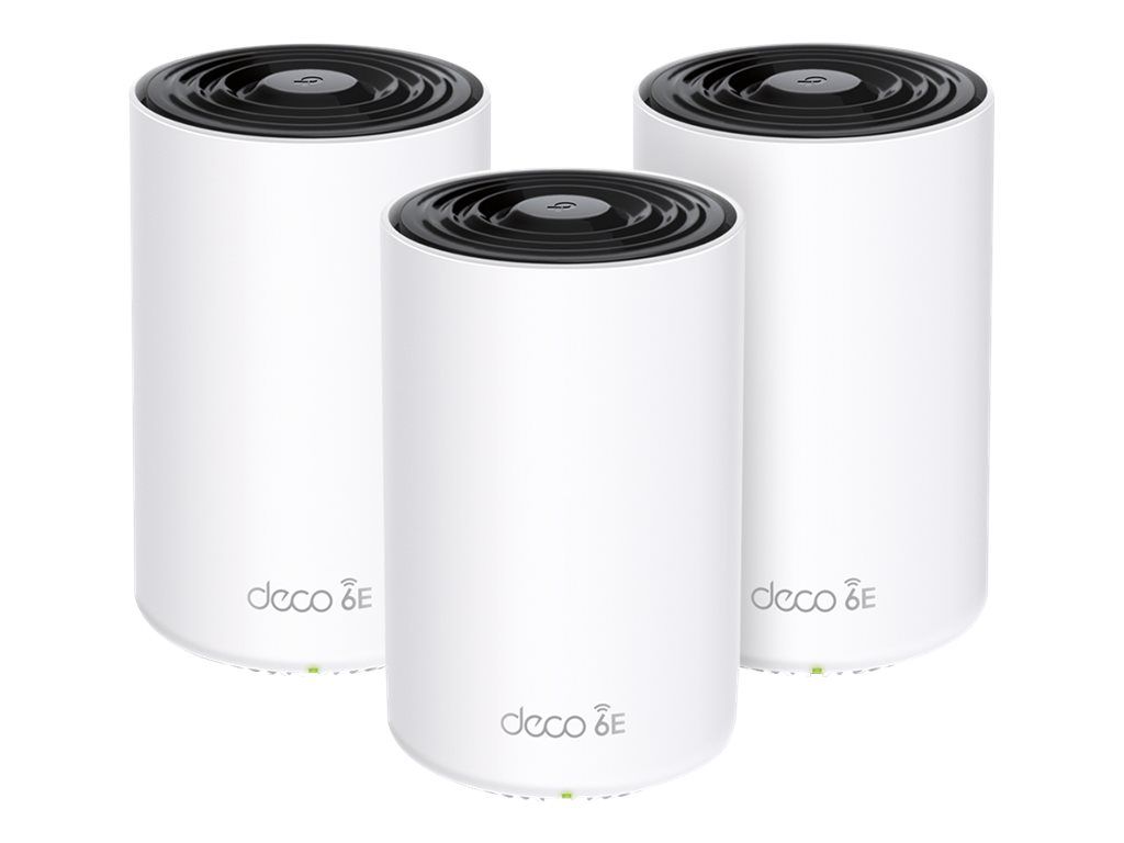TP-Link Deco XE75 Pro - Wi-Fi System (3 Routers) - Up to 7200 sq. ft. - 1GbE, 2.5GbE Mesh - Wi-Fi 6E - Multi-Band